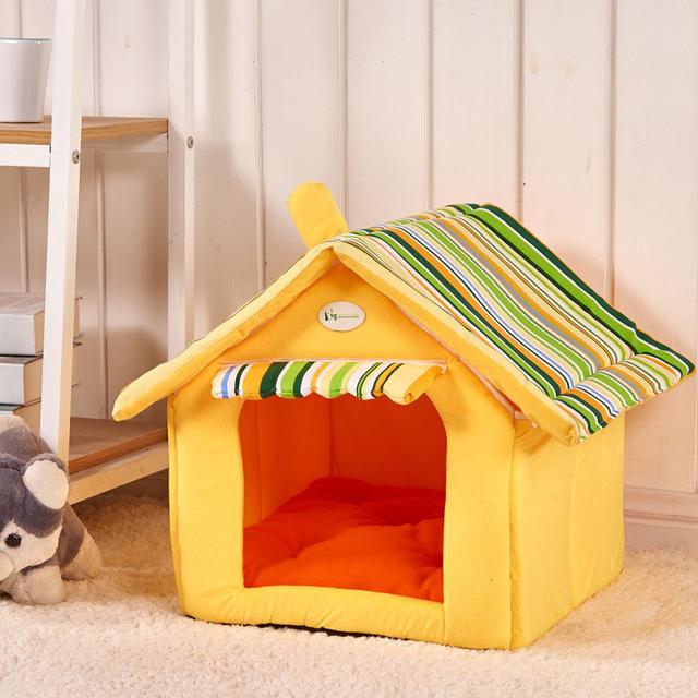 New Fashion Striped Removable Cover Mat Dog House Dog Beds