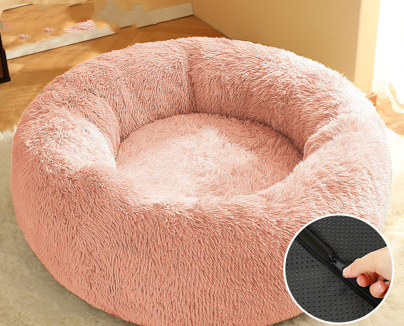 Warm Plush Pet Nest Round Fashion