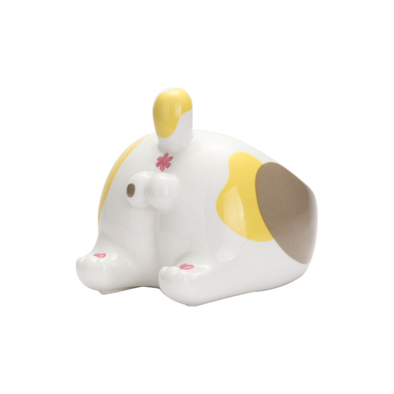 Ceramic Pet Bowl Cat Bowls Dog Feeding Holder High Foot Single Mouth