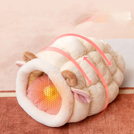 Soft Cat Bed Mat Sleeping Bag Cat House Wicker Dog Bed Basket