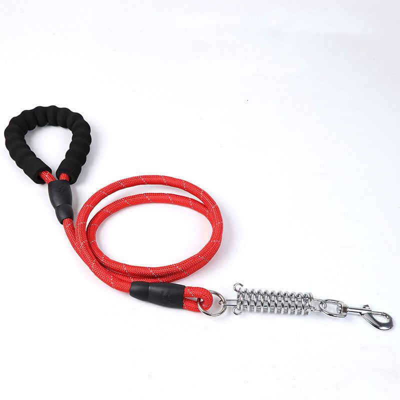 Eva Dog Nylon Reflective Spring Explosion-Proof Traction Belt Round Rope