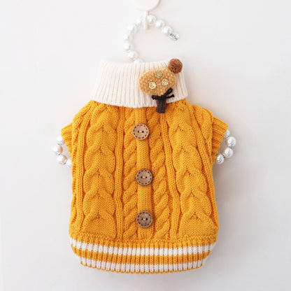 Classic Knitted Pet Sweater Overall Sweet Color Dog Clothes