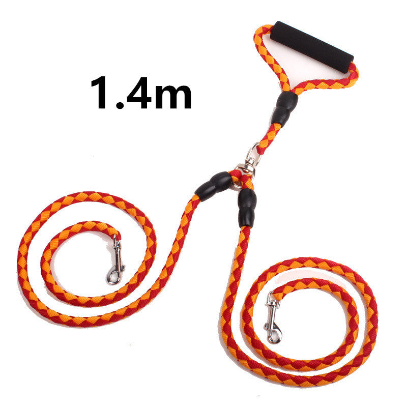 Double-Ended Traction Rope For Walking The Dog Hand-Double-Ended