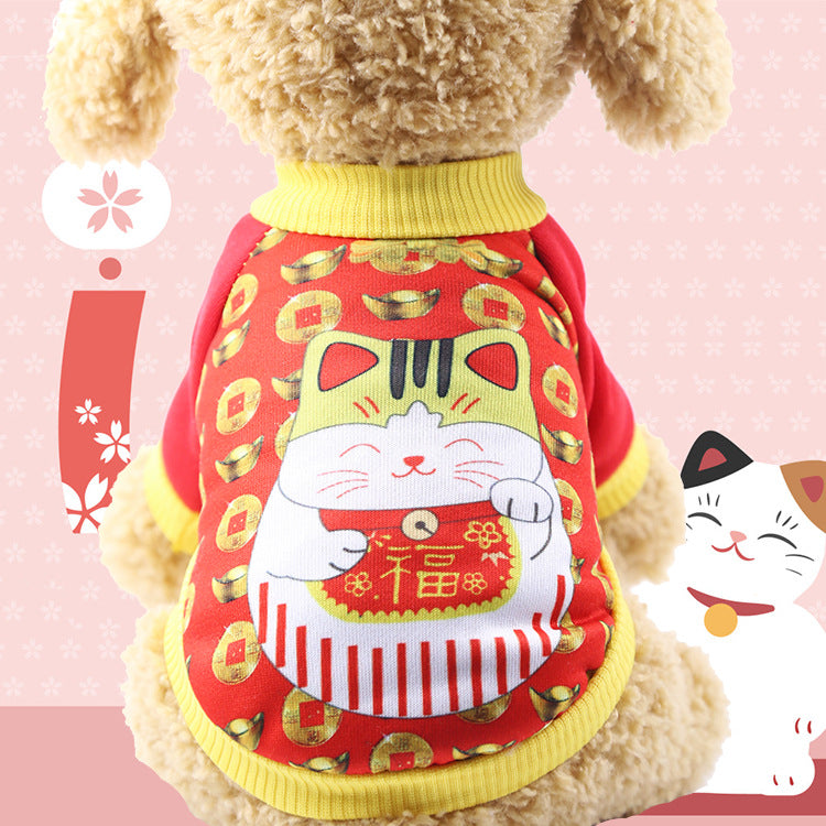 New Year Dog Cat Clothes Accessories Pet Supplies