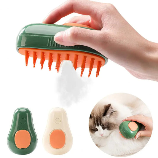 Steamy Cat Brush Cat Dog Grooming Comb Electric Self Cleaning