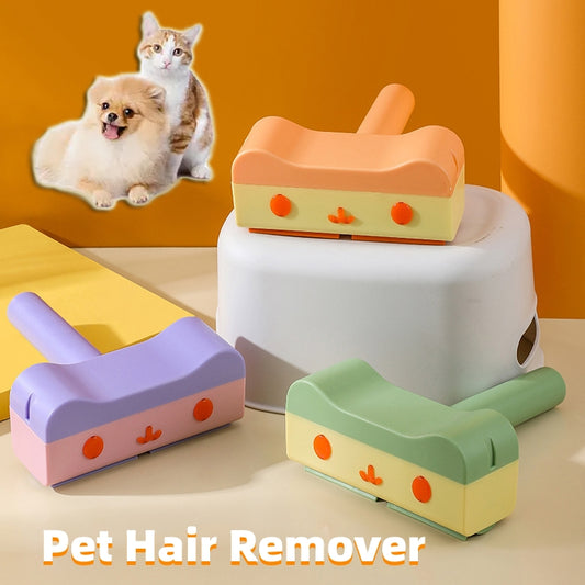 New Pet Hair Roller Remover Lint Brush 2-Way Dog Cat Comb Tool