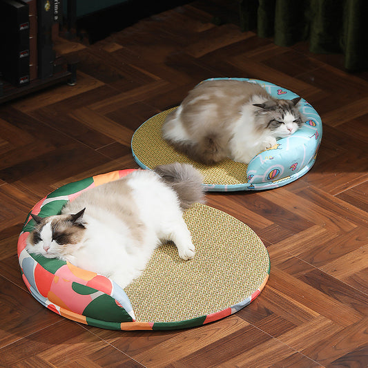 New Summer Cool Pet Sofa Beds Weaving Rattan Pillow