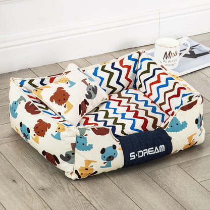 Dog Cat Bed Creativity Of Removable And Washable Large Dog Mat Pet House In Winter