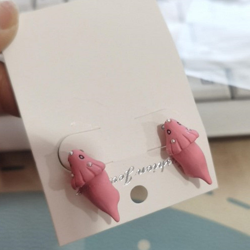Cute Animal Bite Earring Dinosaur Stud Suitable For Women