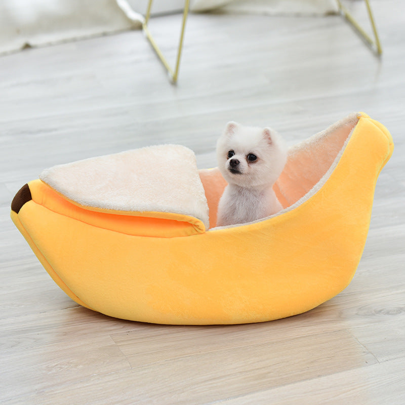 Removable And Washable Round Long Hair Cat's Nest Four Seasons Universal Banana Dog's Nest