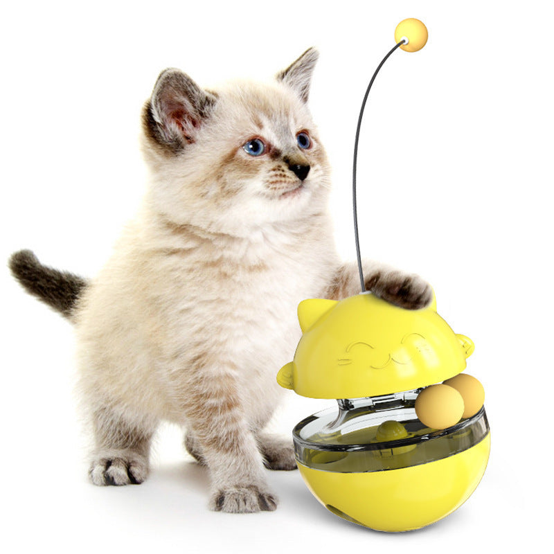 Interactive Cat Treat Dispenser Toy Tumbler Feeder Toy