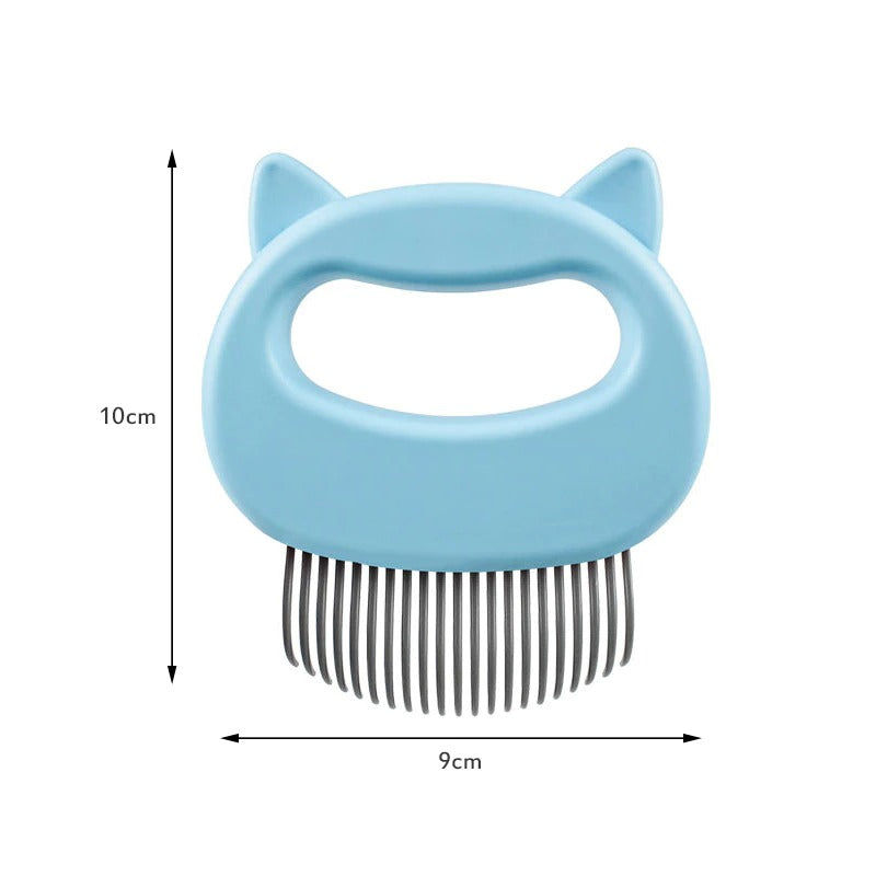3 Colors Pet Cat Dog Massage Brush Shell Shaped Handle