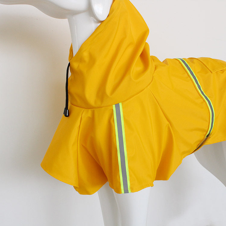 Spring and summer new dog raincoat waterproof cape dog