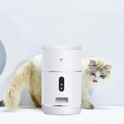 Pet Dog Cat Food Dispenser Bowl with Camera Wide Angle Automatic