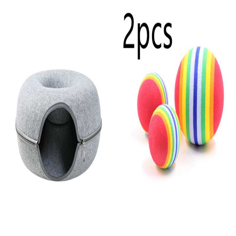 Four Seasons Available Cat Nest Round Woolen Felt Pet Dual-use