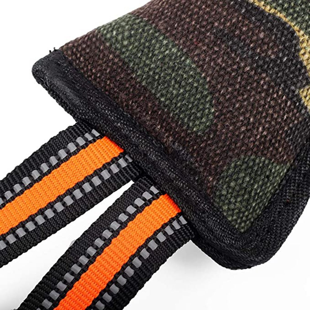 Reflective Dog Training Jute Yellow Edge Bite Stick