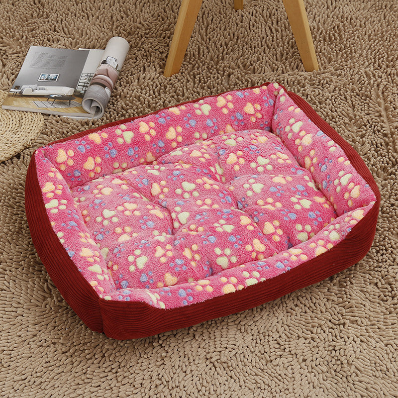 Dog bed with pet cushion
