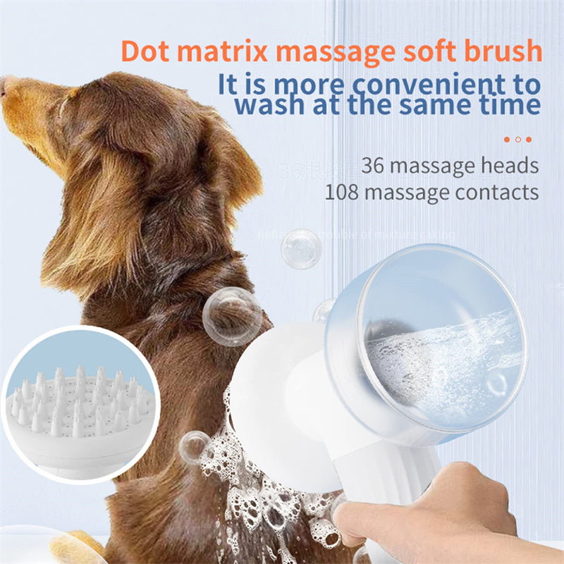 Automatic Foaming Dog Cat Bath Brush Dog Shampoo Brush