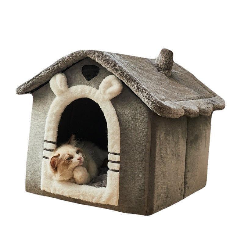 Removable And Washable Small Dog Teddy Cat Litter Closed Dog House