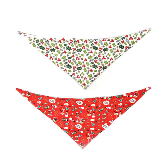 Pet Double-sided Saliva Towel Dog Triangle Scarf Pet Accessories