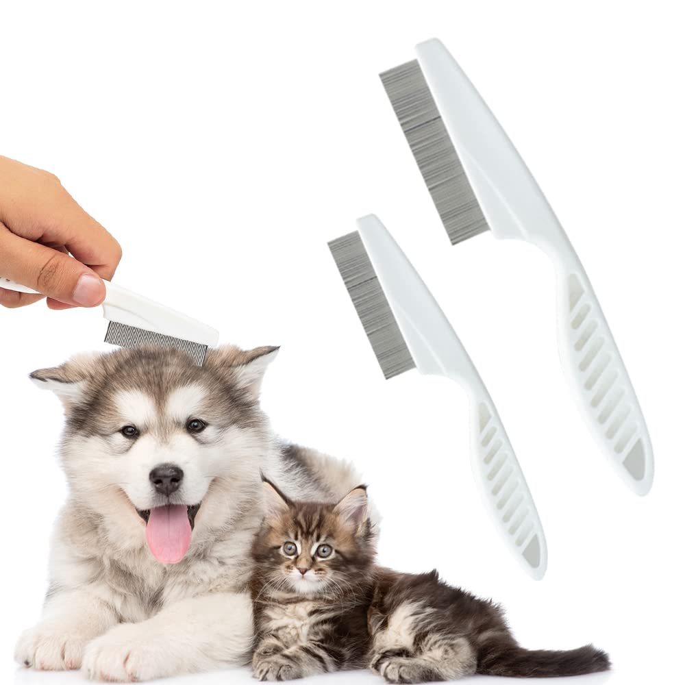 Multifunctional Pet Comb Tear Stain Removal Comb Magic Pets Grooming Comb Kit For Small Dogs Puppies Pet Grooming Brush Fine-Tooth Stainless Grooming Massage Comb