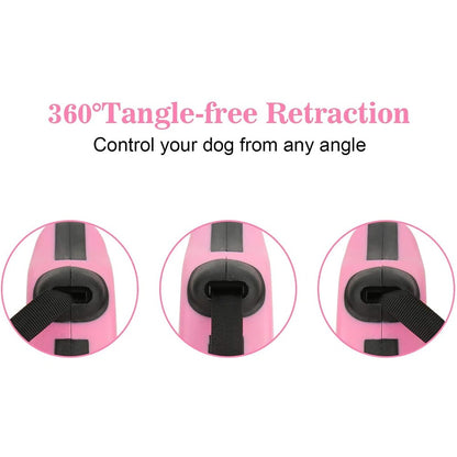 3m And 5m Durable Dog Leash Automatic Retractable Nylon