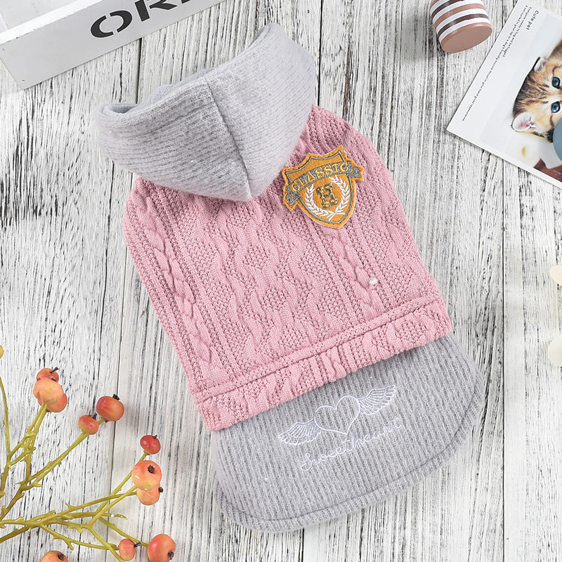 Clothes Cloud Vine Flower Dress Teddy Small Dog Winter Clothing