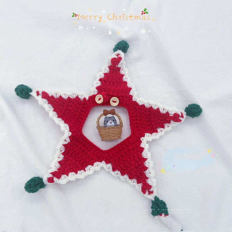 Pet Cat DogChristmas Wool Knitted Collar