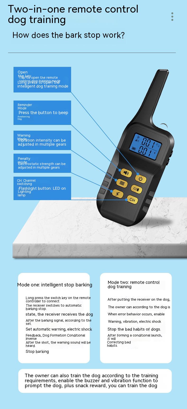 Pet Dog Training Barking Prevention Automatic Bark Stopper