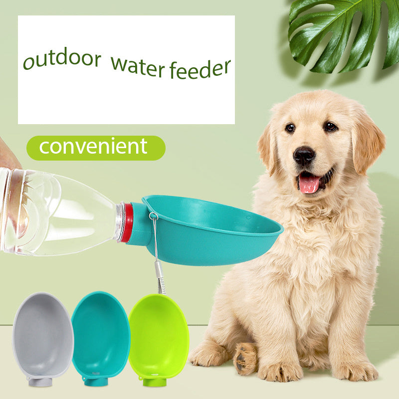 Portable Dog Drinking Bowl Outdoor Water Feeding Pet Outside