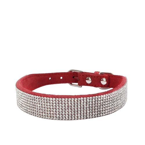 Comfortable Fiber Crystal Dog Collar Glitter Rhinestone Bright Beautiful