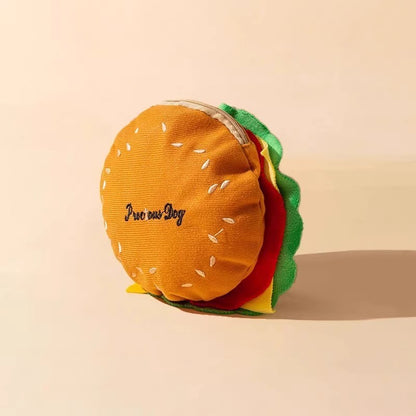 Pet Cute Burger Fries Backpack Hand Holding Rope