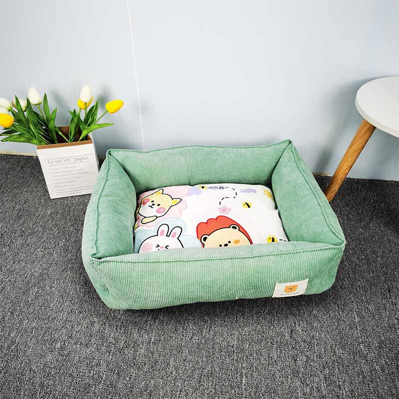 Fabric Craft Printing Square Warm Pet Bed