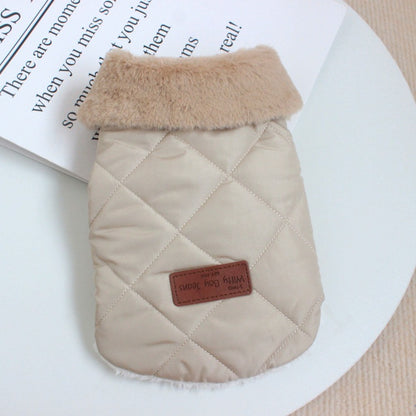 Dog Clothes Autumn And Winter Clothing Thickened Warm Cotton Coat