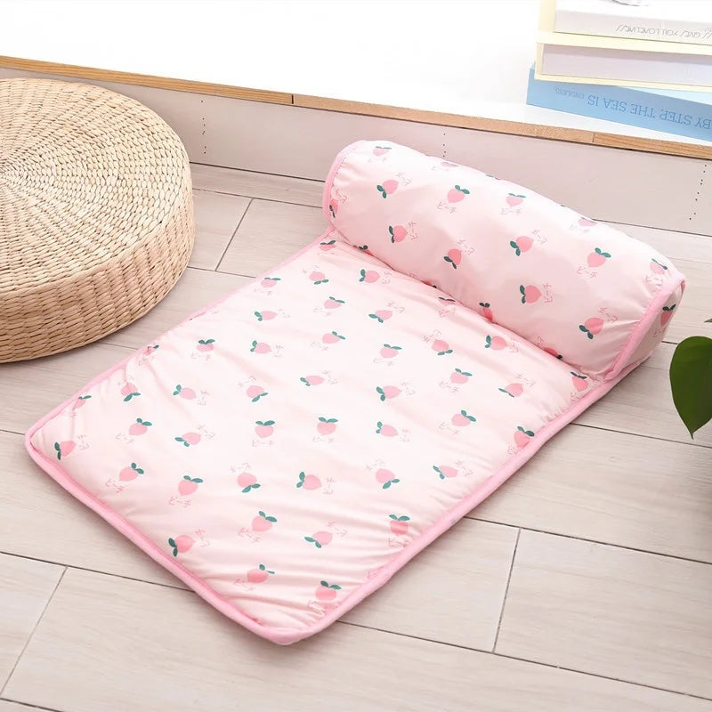 Cooling Dog Mat Summer Pad Breathable Pet Bed Sofa