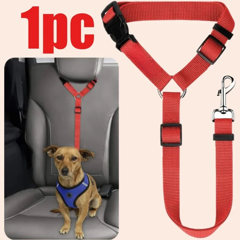 1PC Pet Car Seat Belt Nylon Lead Leash Backseat Safety
