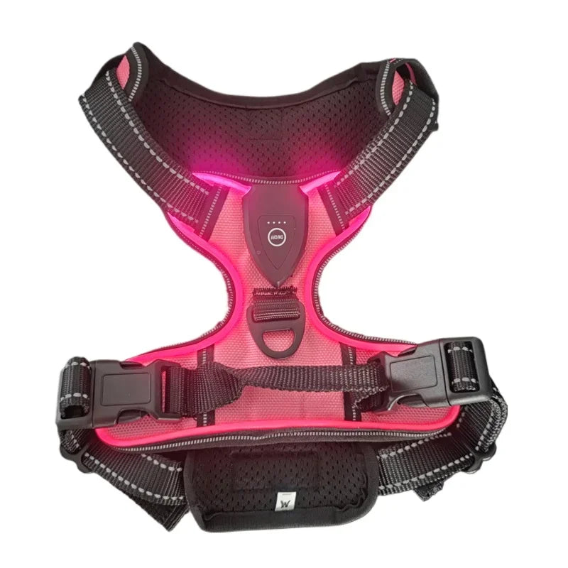 LED Glowing Luminous Dog Harnesses Essential for Dog Walking Safety