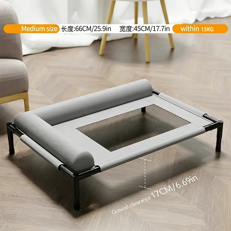 Elevated Cooling Mesh Dog Cot Breathable Moisture Resistant Bed