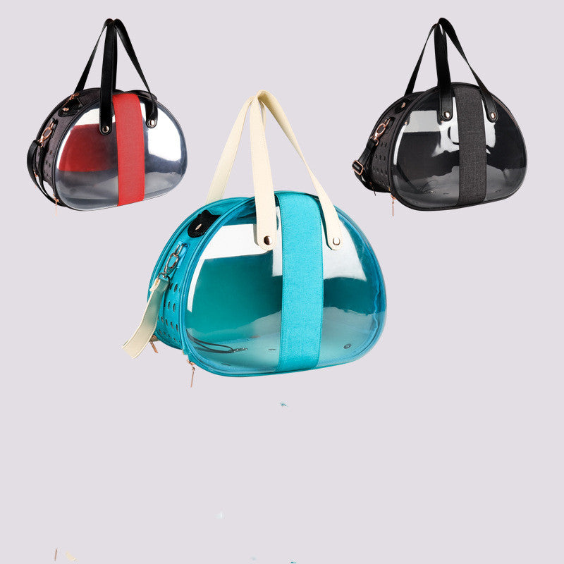 Double Fish Transparent Dog Bag Puppy Cat Cane Backpack