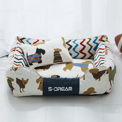 Dog Cat Bed Creativity Of Removable And Washable Large Dog Mat Pet House In Winter