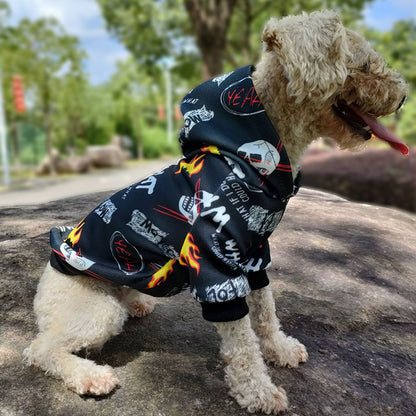 Dog Clothes Net Celebrity Skull Pet Outfit Camouflage Pet Hoodie