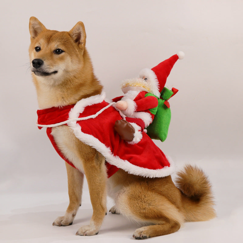 Pet Santa Claus Riding Clothing