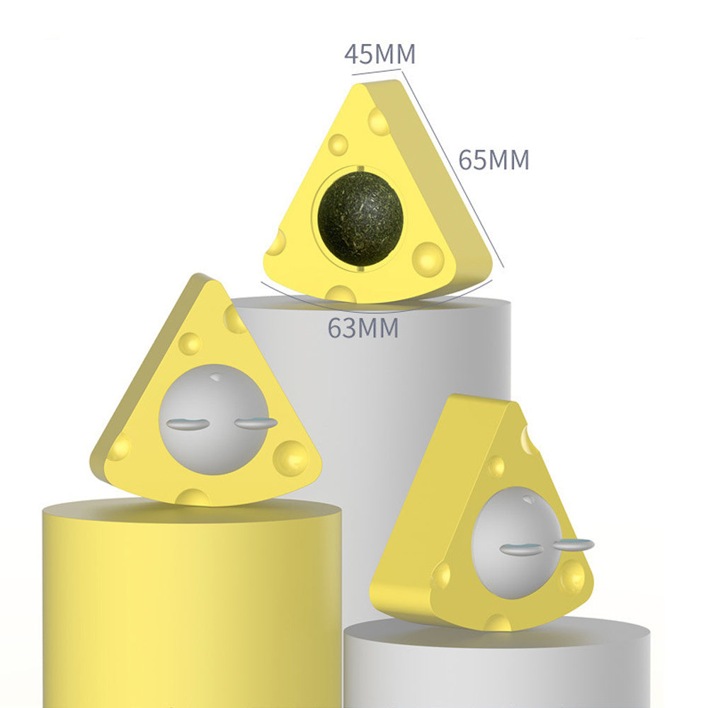 Pet Cat Catnip Toy Balls, Cheese Catnip Ball Nature Edible Chew Toys