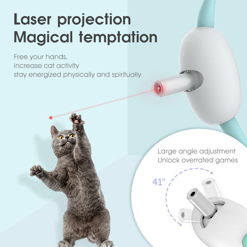 Automatic Cat Toy Smart Laser Teasing Cat Collar Electric USB Charging