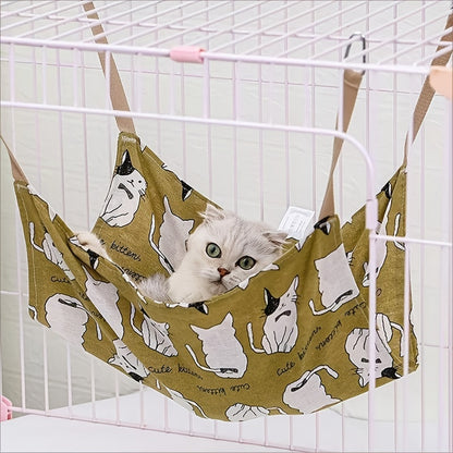 Pet Summer Cotton Hemp Cat Hammock Breathable Cage