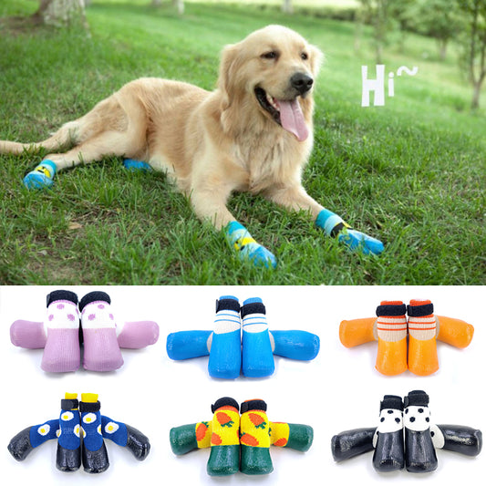 Dog Socks Soft Soled Shoes Scratch Proof And Waterproof Footwear