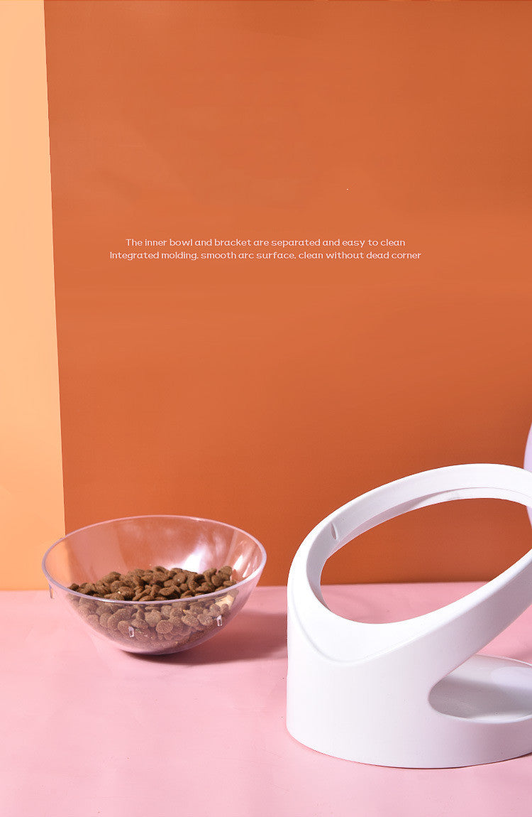 Transparent Cat Bowl Single Bowl Cervical Spine Bowl Dog