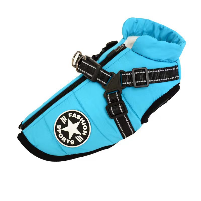 Waterproof Dog Clothes Winter Dog Coat With Harness