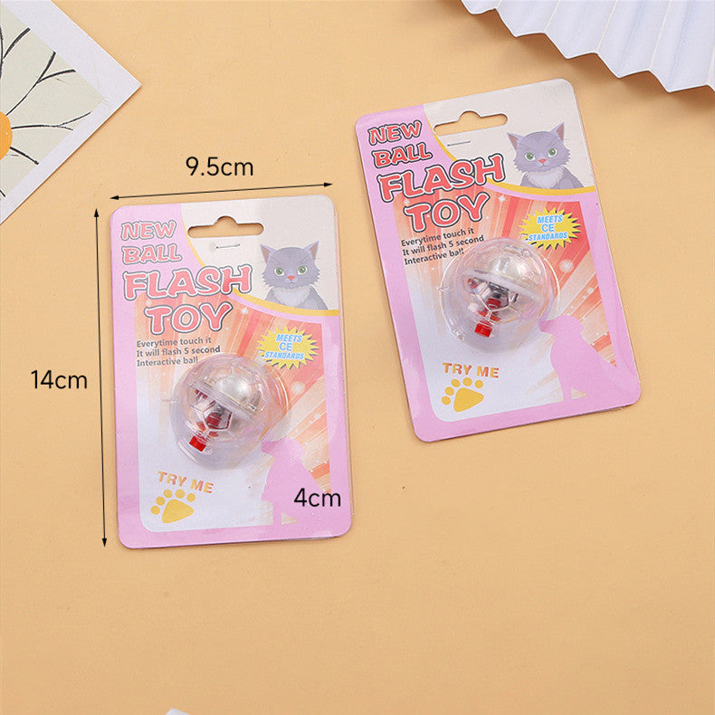 Cat Dog Toy Ball New Fashion Glowing Transparent Plastic Ball