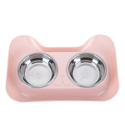 Pet Stainless Steel Drinking Water And Feeding Cat Bowl
